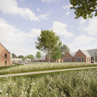 CGI developed for the retirement village scheme in Little Waltham. (Image © Infinite 3D)